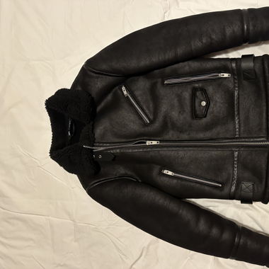 Zara Shearling biker 