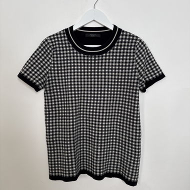 Max Mara Check Knit Top