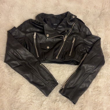 Black Bershka biker jacket