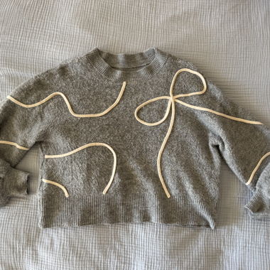 Grey knit sweater