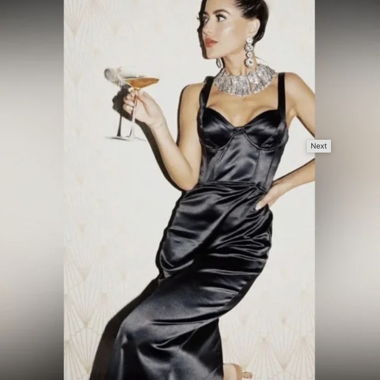 ZARA Woman Black Midi Corsetry-Inspired Dress