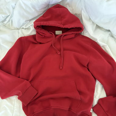Felpa con cappuccio rossa Hakro, taglia M (più come una XS)