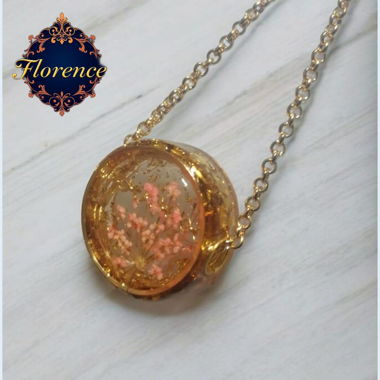 Handmade Collier avec pendentif fleur et strass
