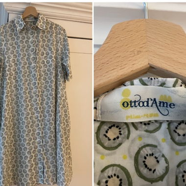 Gemusterte Hemdblusenkleid Ottod'Ame
