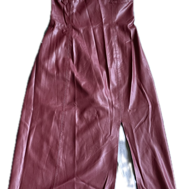 Kleid rot in Lederoptik Leder Maxi 34