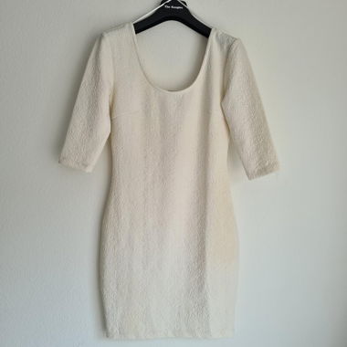 Manor Round Neck Floral Mini Dress White