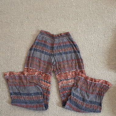 Patterned Linen Pants