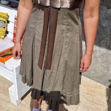 Robe bustier kaki