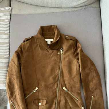 Wildleder-Bikerjacke