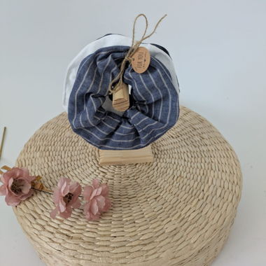 Scrunchies in lino – fatti a mano con materiali riciclati