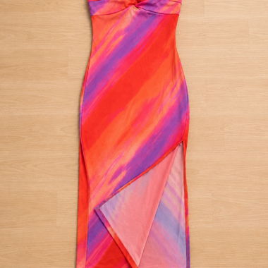 Robe bustier multicolore