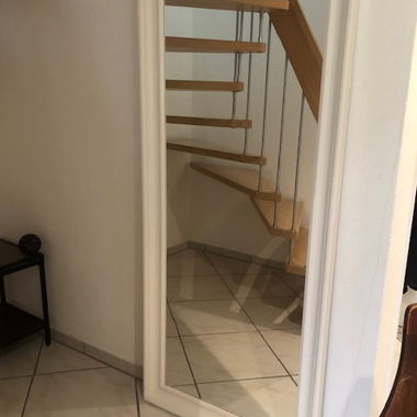 Grosser Standspiegel weiss
