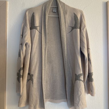 Beige Strick-Cardigan