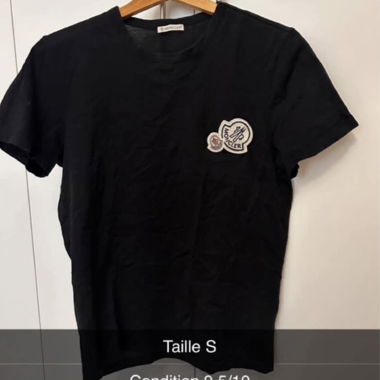 T-shirt nero Moncler taglia S