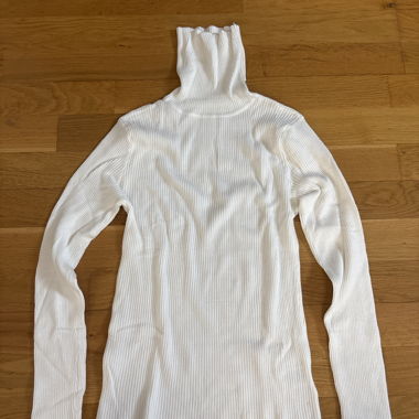 White Ribbed Sweater
