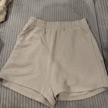 Short beige in cotone