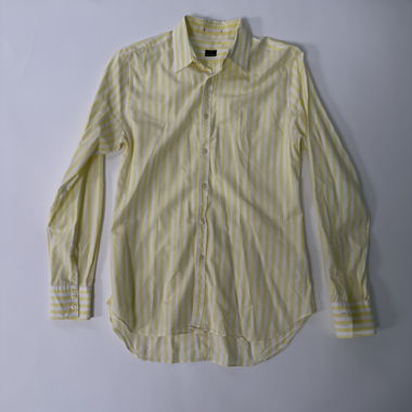 Camicia rigata gialla Paul Smith con bottoni
