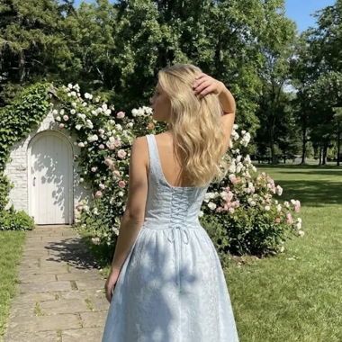 Abito Corsetto Azzurro Chiaro