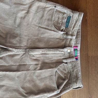 Pantalon en velours côtelé beige Empyre