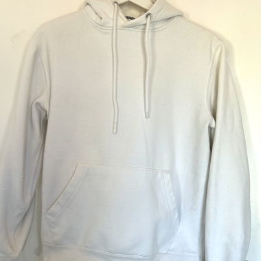 Felpa con cappuccio bianca Pull&Bear taglia S
