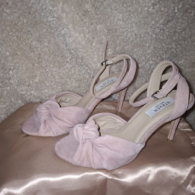Sandaletto con tacco rosa cipria