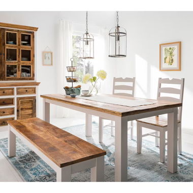 Table à manger avec banc et 2 chaises