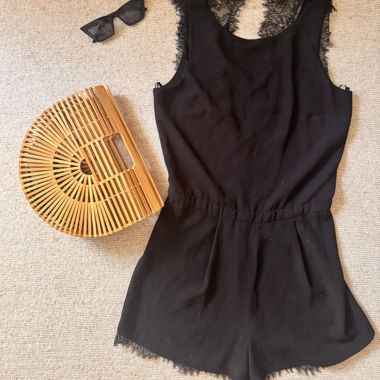 NafNaf Black lace romper