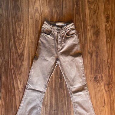 braune, flared Jeans