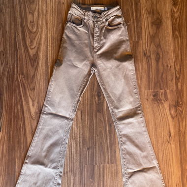 braune, flared Jeans