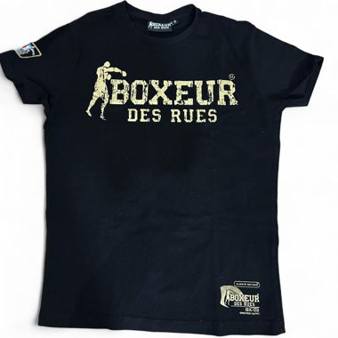 black and gold boxeur des rues t-shirt