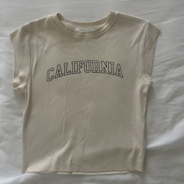 Ärmelloses California Shirt in Beige