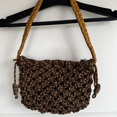 Braided cord shoulder bag