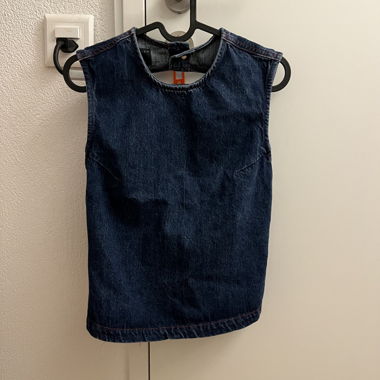 Ärmelloses Jeans-Top