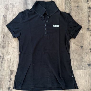 Women's black Puma polo shirt