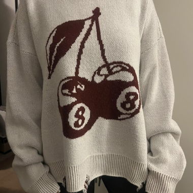Pacsun Cherry Distressed crewneck