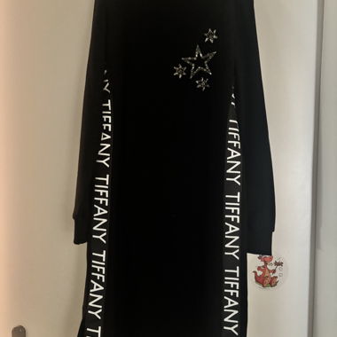 Tiffany Long-Sleeve Dress Black