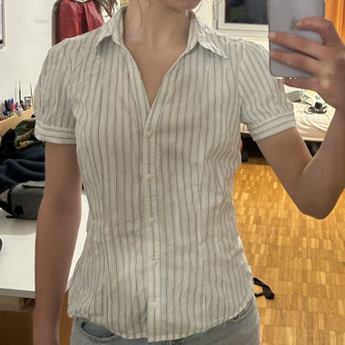 Striped vintage H&M short-sleeve blouse