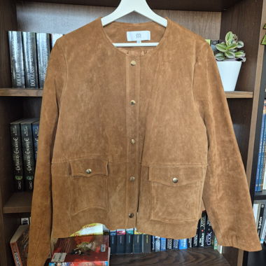 Veste en daim marron