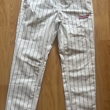 Budweiser striped pants