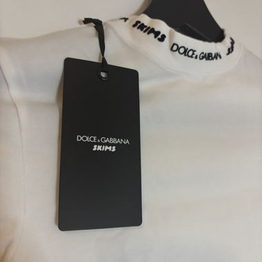 Dolce & Gabbana x Skims Maglia Manica Lunga Bianco