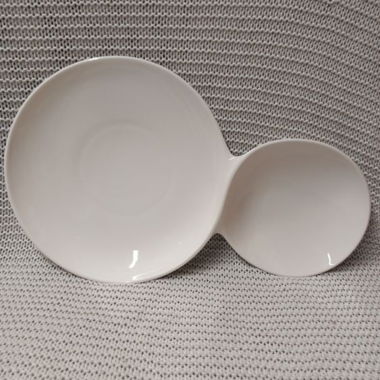 Cream double plate Villeroy &boch beige esthetics