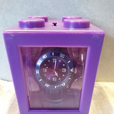 Silikon Uhr Violett Box als Lego Stein Kässeli _2