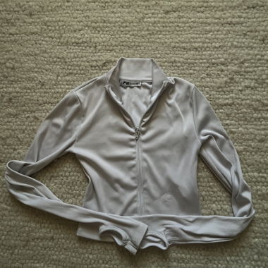 Giacca bianca con zip 