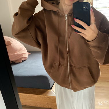 sweat zip up jacket
