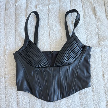 Leder Croptop