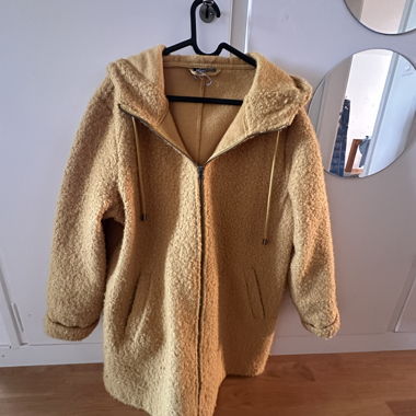 Cappotto Teddy giallo senape