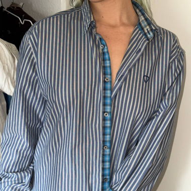 Chemise rayée bleue