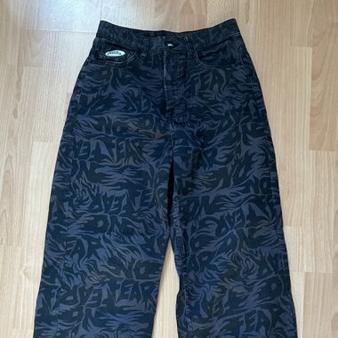 Jeans no fear noir avec imprimé 