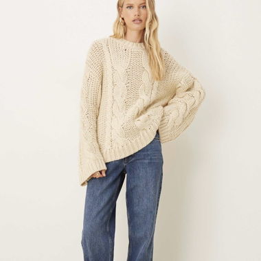 Maglione a trecce