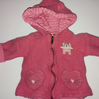 Manteau rose pour bébé (10 mois)